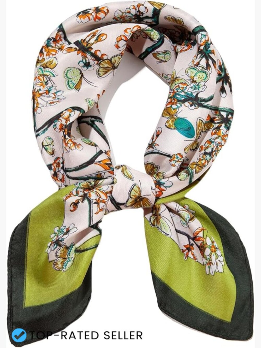 Silk Scarf for Women Neck Scarf Head Wrap Bandana Hair Accessory Scarves 2 Pack